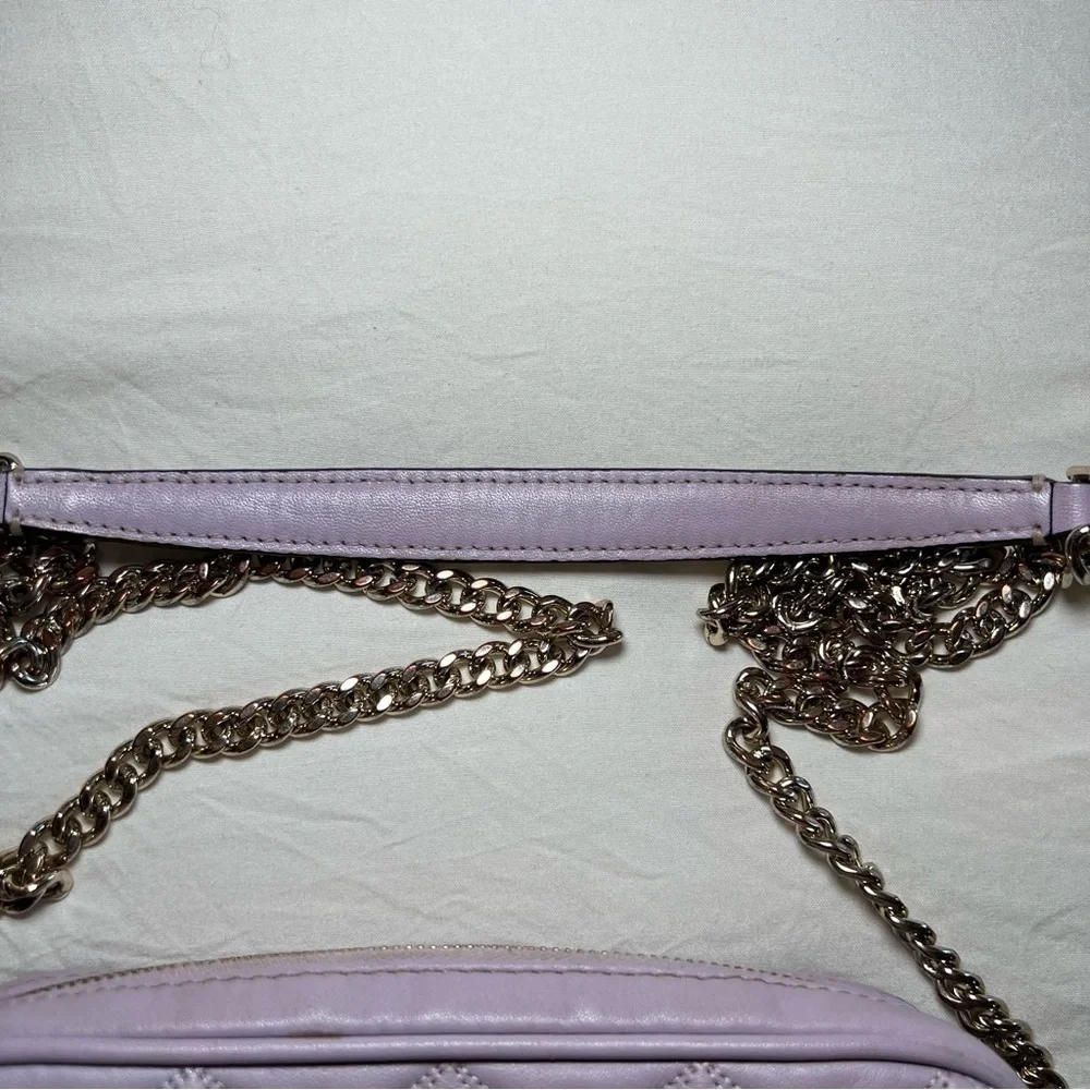 Kate Spade Carey Mini Quilted Crossbody Purse Chain Strap - Lilac / Light Purple